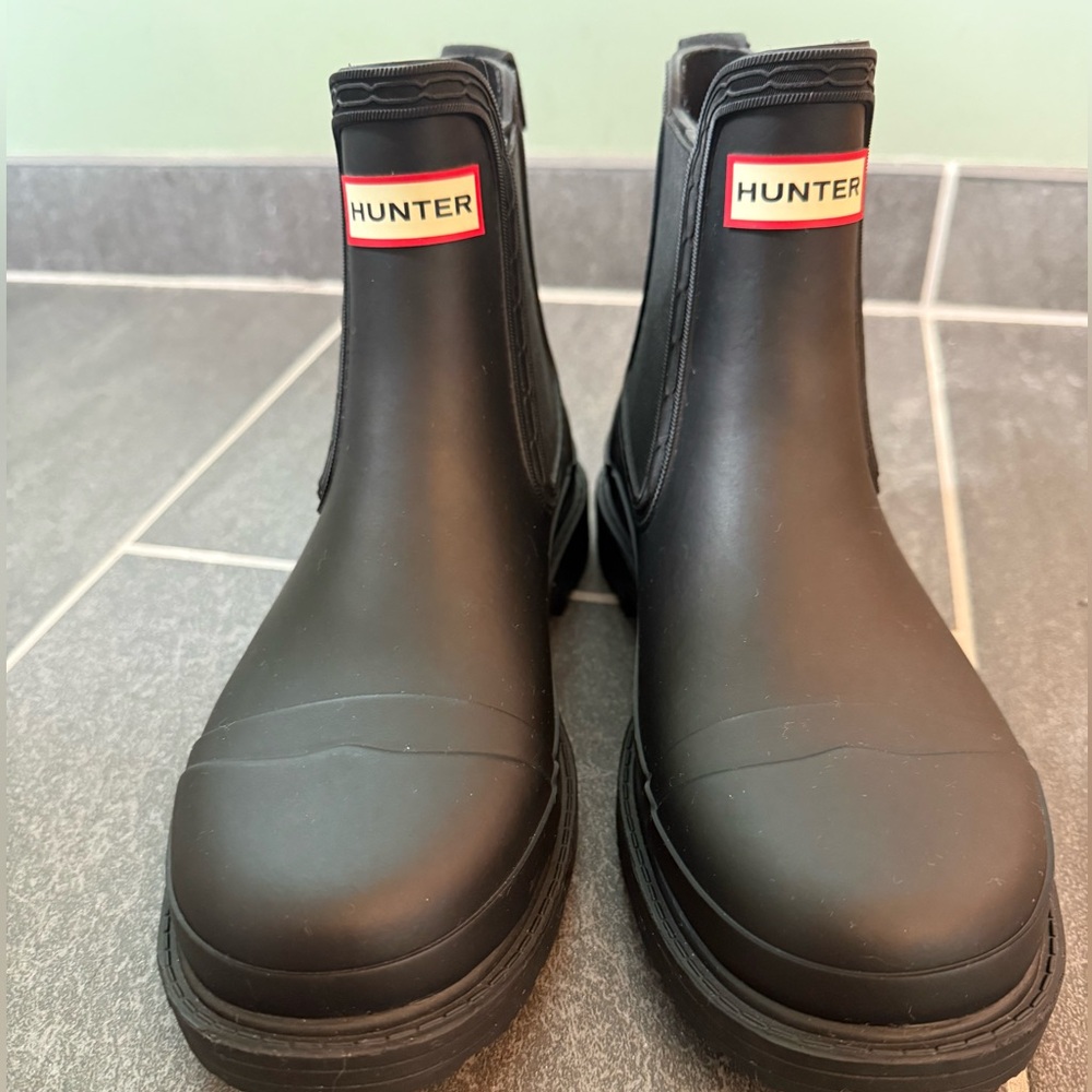 Hunter Black Ankle Boots